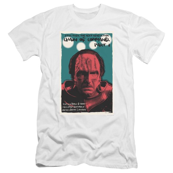 Star Trek Tng Season 6 Episode 10 Premium Canvas Adult Slim Fit 30/1 T-Shirt White