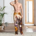 thumbnail image 5 of Vsdgher Cute Cat Sunflower Print Mens Pajama Pants Sleep & Lounge Pants, PJ Bottoms With elastic waistb and Pockets, 5 of 5