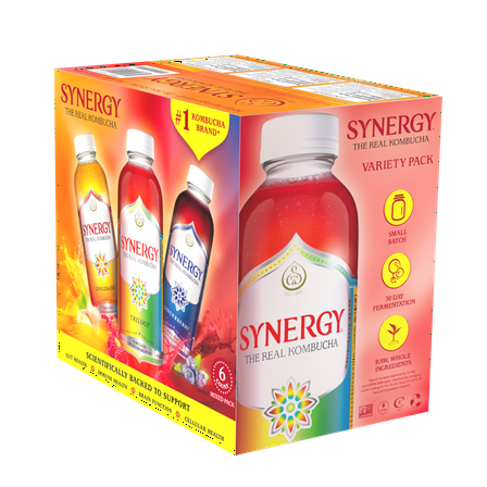 Synergy The Real Kombucha, Variety 6 pack, 16 fl oz