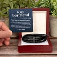 thumbnail image 6 of To My Boyfriend, You Complete Me Men's Cross Bracelet, 6 of 10