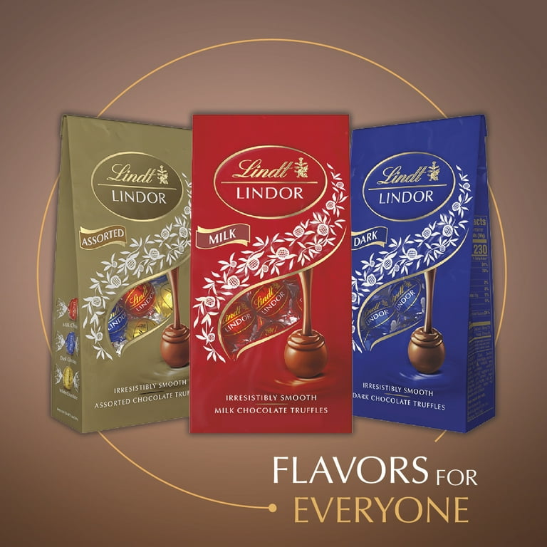 Lindt Lindor Milk Chocolate Truffles with Fudge Swirl, 8.5