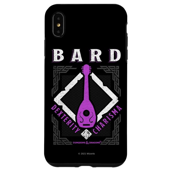 Funda Dungeons & Dragons Bard, Destreza y carisma para iPhone XS Max