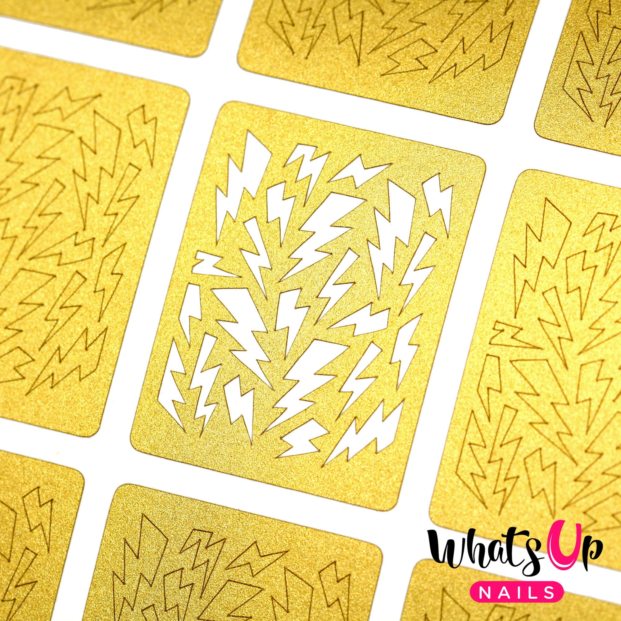 Download Whats Up Nails - Lightning Bolts Vinyl Stencils Nail Art ...