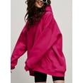 thumbnail image 3 of KelaJuan Women's Autumn Long Hooded Sweatshirt Long Sleeve Solid Color Hoodie with One Kangaroo Pocket, 3 of 6