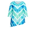 thumbnail image 3 of Avenue Women's Plus Size 3/4 Sleeve Tie Dye Top Round Neckline, 3 of 4