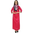 thumbnail image 1 of Bimba Robe Maxi à Col pour Femmes avec Foulard à Franges Imprimée - 8, 1 of 6