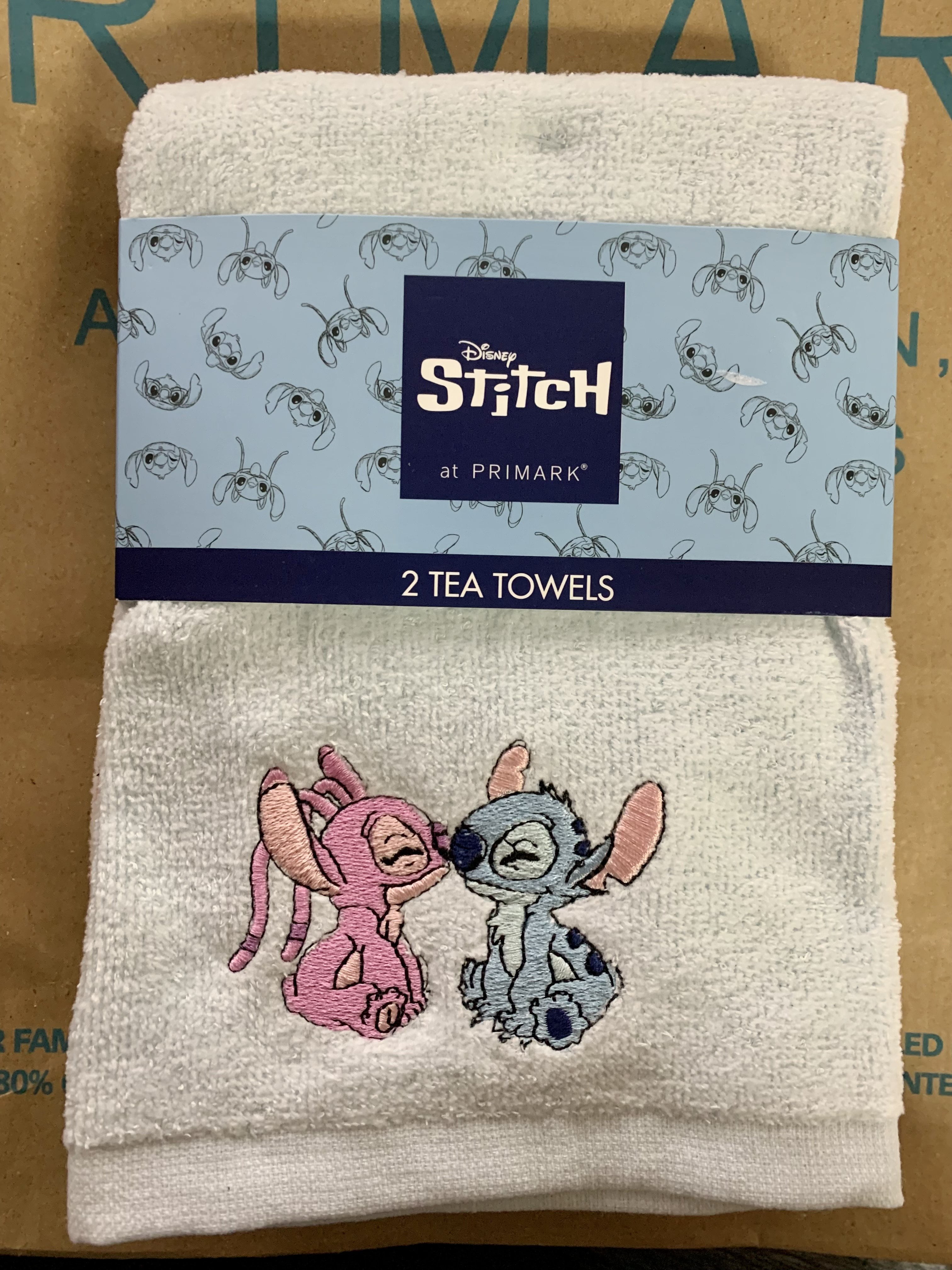 Disney Lilo & Stitch Set of 2 Tea Towels Primark Exclusive 