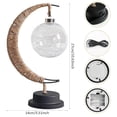thumbnail image 3 of Moon Desk Lamp, USB Boho Table Lamp, Magic Kids Night Lights for Bedroom Living Room, Crescent Half Moon Night Light, Boho Battery Operated Lamp, Home Decor, Enchanted Lunar Lamp, Gift Ideas, 3 of 6