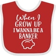 thumbnail image 3 of Inktastic Banker Future Job Boys or Girls Baby Bib, 3 of 4