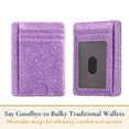 thumbnail image 2 of ComfiTime Slim Men’s Wallet - RFID Minimalist Wallet for Men & Women, Small Thin Leather Wallet with ID Window, Credit Card Holder Front Pocket Wallet, Travel Accessories & Gift Box, Glitter Purple, 2 of 11