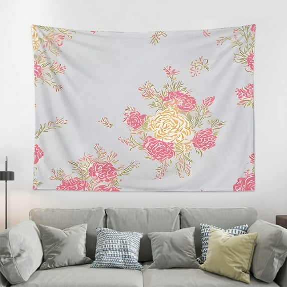 FHENF Wall Tapestries Fashion Floral Tapestry Wall Hanging for Bedroom Living Room Dorm Home Décor