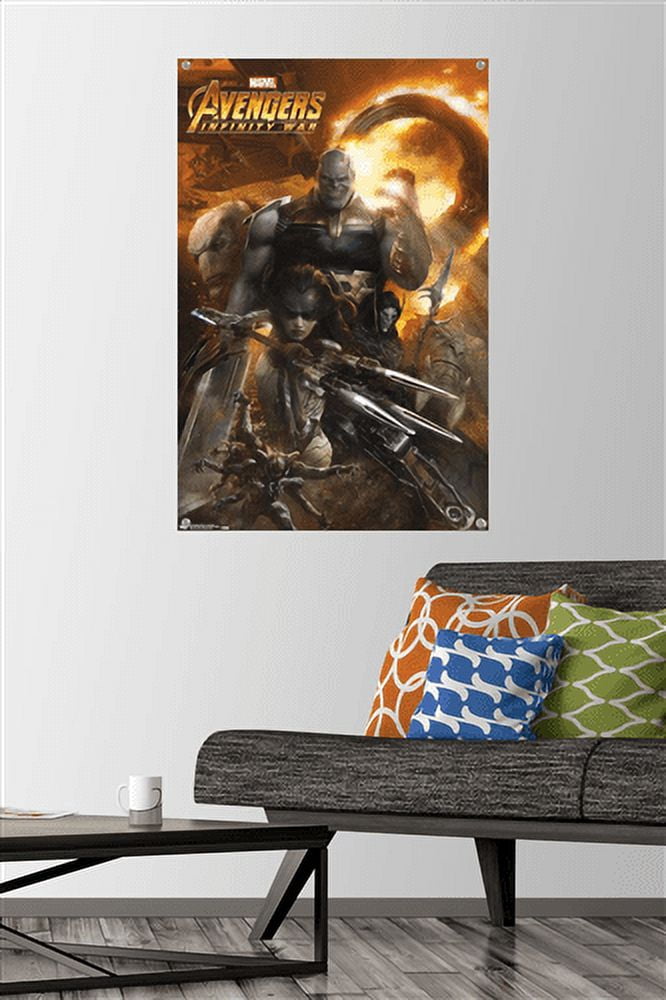 Marvel Cinematic Universe - Avengers - Infinity War - EVil Group Wall Poster with Push Pins, 22.375" x 34"
