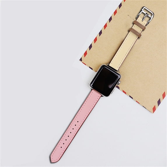 Compatible with Apple Watch Band Series SE 7 6 5 4 3 2 1 45mm 41mm 44mm 40mm 42mm 38mm, Leather Replacement Band for iWatch, Leather Apple Watch Strap for Women