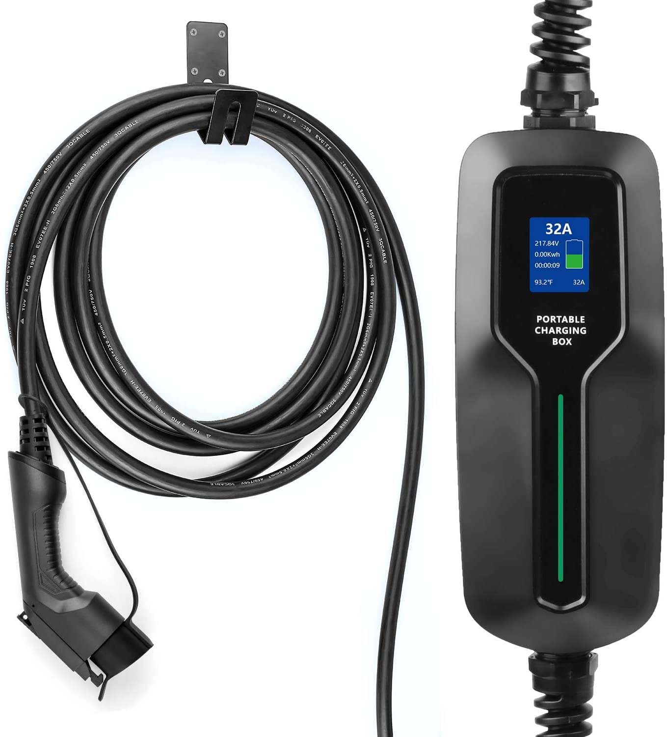 LEFANEV 32A 240V Portable EV Charger Level 2 with 25ft Charging Cable