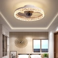 thumbnail image 2 of White Ceiling Fan With Light Remote Control Reversible Motor Dimmable Invisible Blades 19.67X6.5 Inch For Bedroom Living Room Kitchen Office 110V, 2 of 7