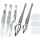thumbnail image 1 of 8 piezas Chef Art Pencil Acero inoxidable, Juego de herramientas de dibujo culinario Pinzas para alimentos, Rascadores de masa Juego de plástico para repostería Pastel Decoración culinaria TUNC Sencillez, 1 of 5