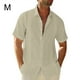 thumbnail image 5 of Jumpingount Camisa con botones de estilo informal para hombre, camisa de verano para fiesta en la piscina, Color sólido, diseño Simple, Tops Camisetas Caqui METRO, 5 of 5
