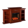 thumbnail image 2 of SEI Furniture Tennyson Smart Bookcase Fireplace in Mahogany, 2 of 5