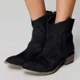 thumbnail image 5 of Botas clásicas para mujer, tacón cuadrado, punta redonda, costura sin cordones, estilo británico, estilo coreano, zapatos Retro sólidos para mujer, nuevo negro 34 43, 5 of 5