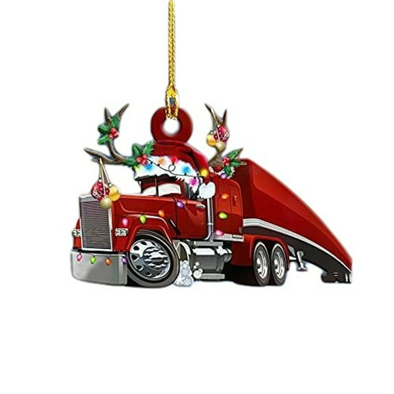 Christmas Decor Clearance,2D Acrylic Christmas Tree Ornaments, Flat Design with Various Holiday Patterns, Christmas Tree Decorations for Modern Home