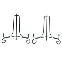 WAXIAYU 2pcs Wrought Display Stand Black Easel Display Stand Plate Dish Bowl Photo Stand Display Rack for Deep Bowl Platters Picture Frame Tablets 6 Inch