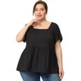thumbnail image 4 of Camisede mancorligede verano pamujer de talgrande Negro XL, 4 of 6