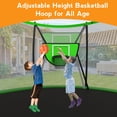 thumbnail image 6 of KOFUN 16FT Trampoline with Basketball Hoop, 1500LBS Heavy Duty Trampoline for Adults Capacity for 7-10 Kids, No Gap Design Backyard Trampoline with Enclosure Net, Ladder, A Ball, Green, 6 of 8