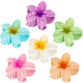 thumbnail image 1 of Paquete de 6 pinzas de flores para mujer, pinzas para el pelo de plumeria hawaiana, pinzas para el pelo de flores de muy buen gusto, pinzas para el pelo de hibisco, accesorios para el cabello hawaiano, 1 of 5