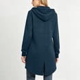 thumbnail image 5 of DYTTDG Women's Oversized Longline Zip-Up Hoodie, Full-Zip Fleece Sweatshirt Jacket with Kangaroo Pocket, Long Hooded Coat for Fall & Winter, 5 of 8