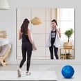 thumbnail image 2 of GENNICCI Full Length Wall Mirror Tiles, 12"x 12" x 12Pcs Acrylic Mirror Wall-Mounted, Shatterproof Non Glass Safety Mirrors Great for Baby Kids Playroom C104, 2 of 3