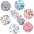thumbnail image 2 of Girls Underwear Little Kids Cool Mermaid Panties Flowers Prints Soft Cotton Comfort Breathable Parachute Briefs Toddler Undies (Pack of 6) Size 8, 2 of 6