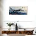 thumbnail image 3 of Elephant Stock Jets Over The Mountains Wall Art - Horizontal Multi Panel Canvas - Living Room Wall Decor - Military Multi Panel - Brown And Silver Decor - 32" x 15", 3 of 8
