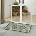 thumbnail image 2 of Mainstays Persian Border Medallion Print Gray Aqua Indoor Accent Rug, 1'8"x2'10", 2 of 8
