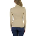 thumbnail image 2 of ToBeInStyle Women's Soft Cotton Long Sleeve Turtleneck Sweatshirt - Desert - Large, 2 of 7