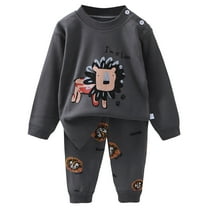 HCNTES Baby Boy Clothes Long Sweatshirt Pants Toddler Outfits Clothing(2-3 Years,S760-Grey)
