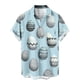 thumbnail image 4 of Ceisia Men's Loose Short Sleeve Printed Casual Shirt with Chest Pocket Light Blue XXXL Gifts, 4 of 5