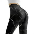 thumbnail image 5 of DISNIMO Marbled Printed High Waisted Yoga Pants for Women, Tummy Control Workout Yoga Pants Breathable Yoga Pants Leggings for Running Cycling Hiking, Black, 2XL, 5 of 6