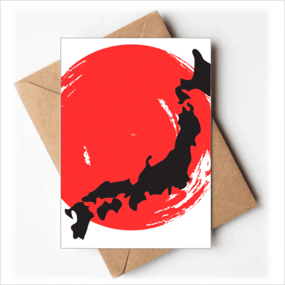 Black Map Japan Art Deco Fashion Greeting Cards You are Invited Invitations