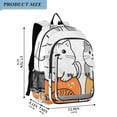 thumbnail image 2 of FORMRS Unisex School Backpack 17" Student Travel Bag with Laptop Compartment, Gray Cute Cat, 2 of 7