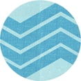 thumbnail image 1 of Ahgly Company Indoor Round Patterned Tron Blue Area Rugs, 8' Round, 1 of 6