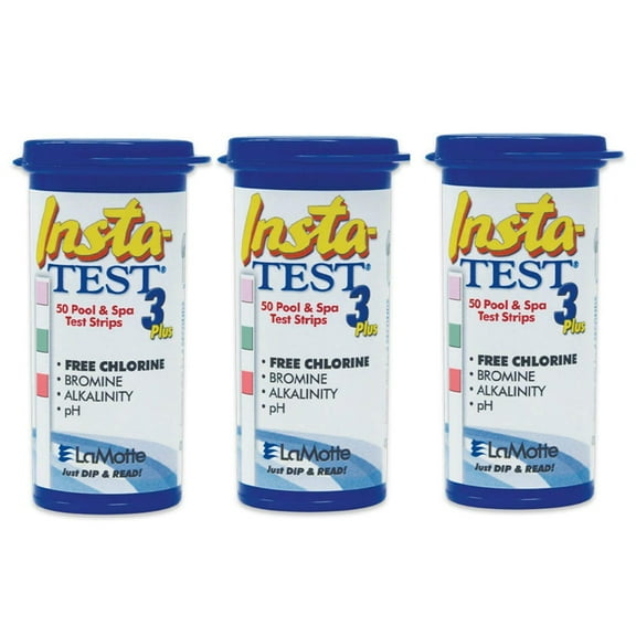 LaMotte 3X Insta-Test 3-Way Swimming Pool and Spa Test Strip (Tests for Chlorine, Bromine, pH and Alkalinity)