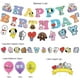 thumbnail image 2 of Suministros para fiesta de cumpleaños Bt21, decoraciones de fiesta Bts para fanáticos de Bangtan Boys que incluyen pancarta de feliz cumpleaños, pancarta Bt21, adornos para cupcakes y dibujos ani, 2 of 5