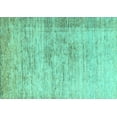 thumbnail image 1 of Ahgly Company Machine Washable Indoor Rectangle Oriental Turquoise Blue Modern Area Rugs, 7' x 9', 1 of 4