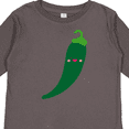 thumbnail image 4 of Inktastic Green Chili Pepper Kawaii Boys or Girls Long Sleeve Toddler T-Shirt, 4 of 5