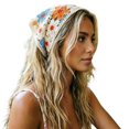thumbnail image 4 of Crochet Hair Scarf,Cute Crochet Headband,Floral Hair Scarf, Bohemian Triangle Bandana Set for Women,Daily Styling,Photography,Outdoor,Travel, 4 of 5