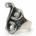 thumbnail image 2 of Mens Cobra Snake Ring Men Women Stainless Steel Jewelry Gift Silver Size 7-13, 2 of 4