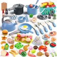thumbnail image 1 of Juego de cocina Funpynani, 130 unidades, con ollas, sartenes y utensilios, color azul, 1 of 6