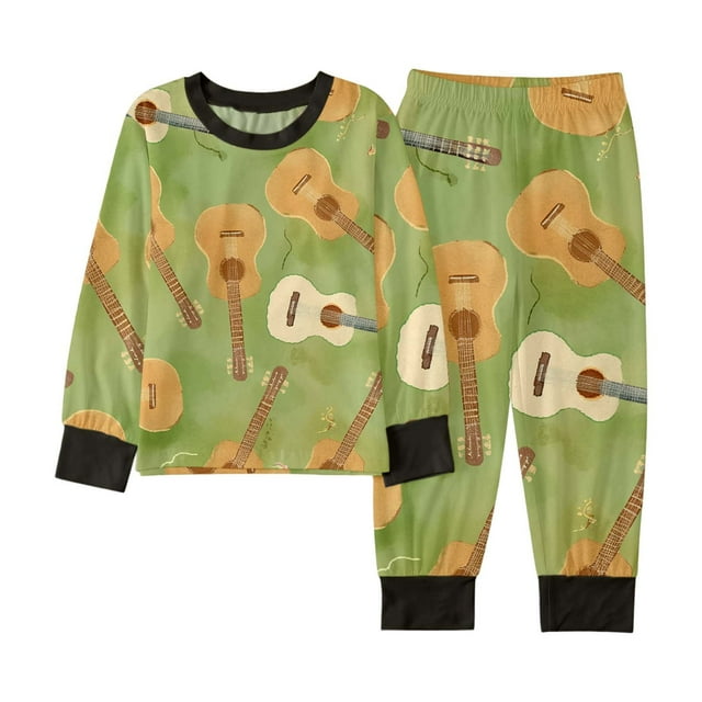 Ensemble de Pyjama Imprimé Dessin Animé Décontracté Pantalon Veste d'Automne Couche Intérieure pour Hommes et Femmes (2Y 9Y) Veste de Sport Ensemble de Robe 4 Pcs pour Garçon Tout-Petit Tenue Nœud Papillon pour Garçons Tenue Bébé 5t Automne
