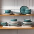 thumbnail image 5 of MALACASA 24 pcs Dinnerware Sets, Plates and Bowls Set for 6, Stoneware Dinner Set, Green, 5 of 9
