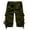 Army Green, variant on fartey Men Plus Size Capri Pants Multi Pockets Casual Baggy 3/4 Cargo Trousers with Zipper Button Outdoors Hiking Below Knee Shorts